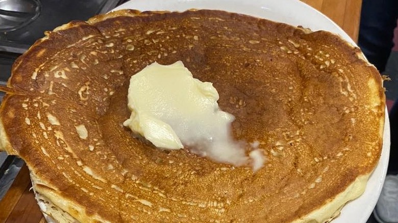 Buttered pancake at Morg's