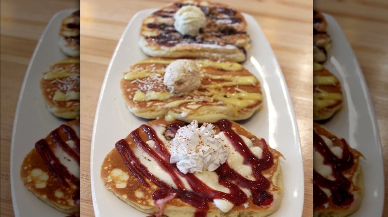 Trio of pancakes 