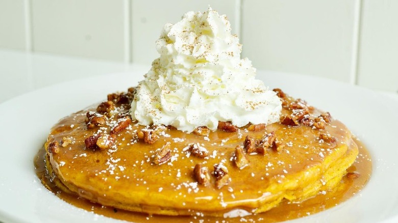 Pancake with whipped cream