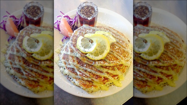 Lemon poppy seed pancakes