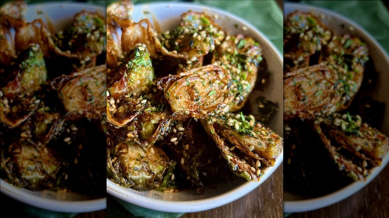 Brussels sprouts in bowl