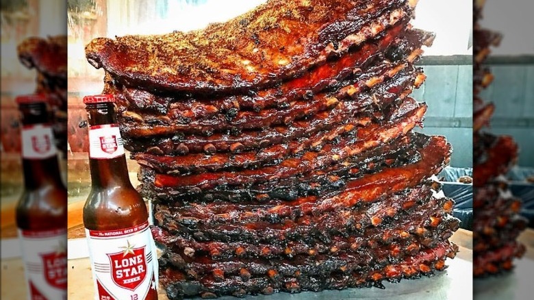 Huge stack of ribs 