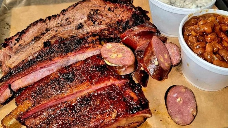 Beef short ribs and sides 