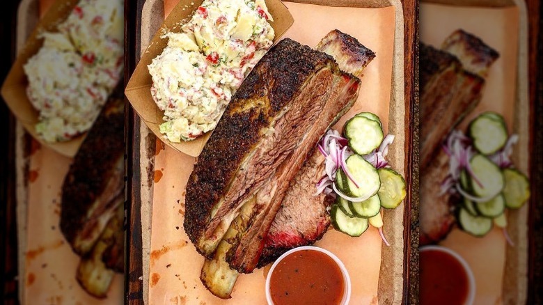 A plate of ribs at Micklethwait Craft Meats.