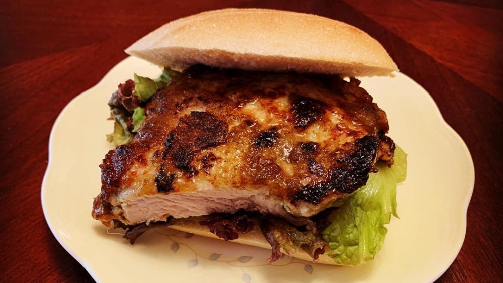 Pork chop sandwich