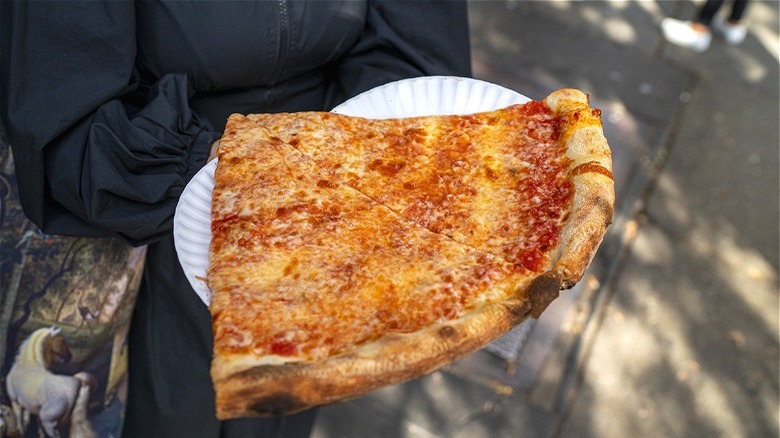 Two slices of New York pizza