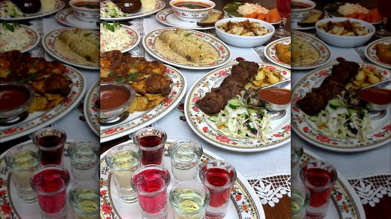 Food and drinks from Traktir