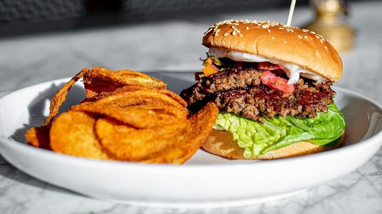 Kindred burger and chips