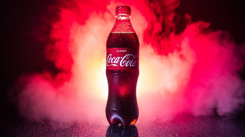 Plastic bottle of Coca-Cola