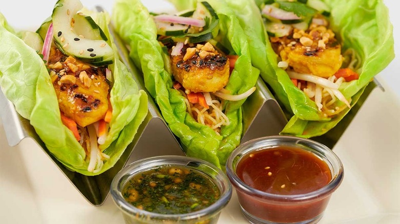 The Cheesecake Factory Asian Chicken Lettuce Wrap Tacos