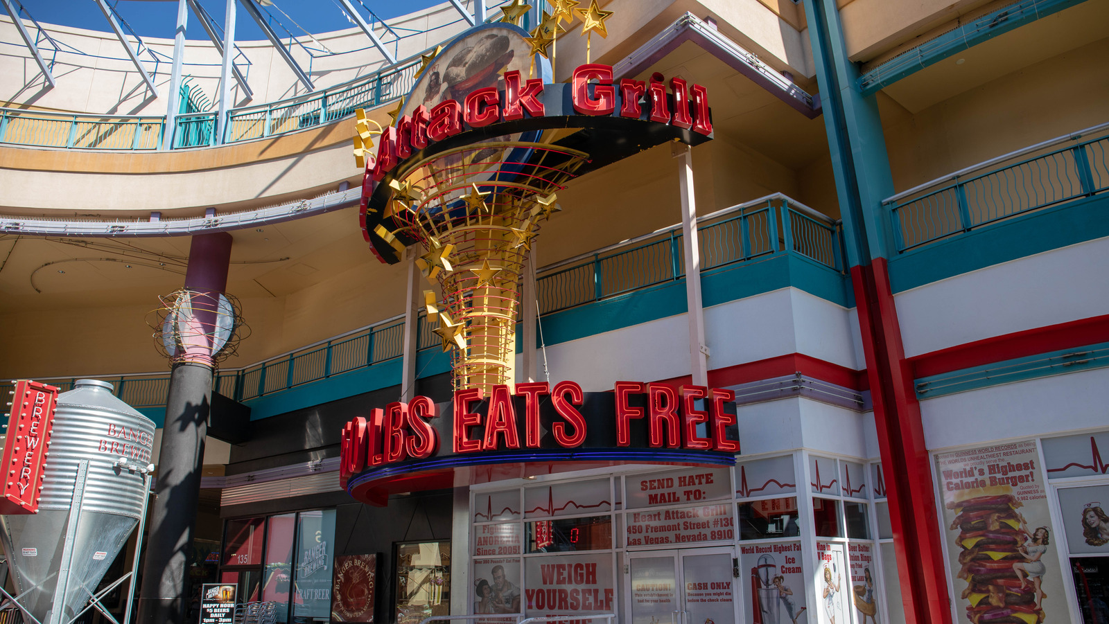 The Absurd Amount Of Calories In Heart Attack Grill's Octuple Bypass Burger