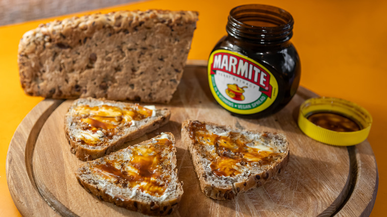 Marmite spread on bread