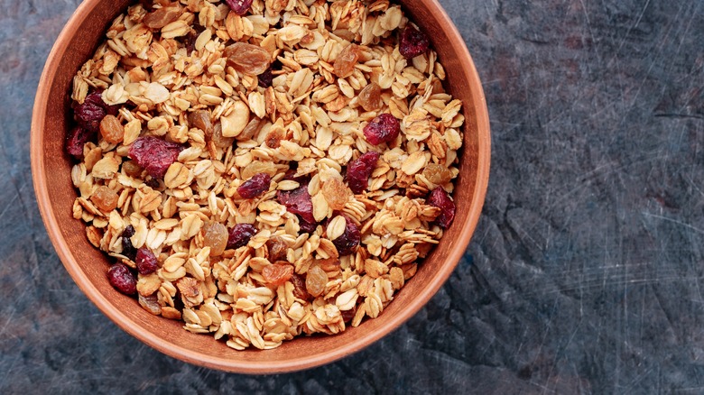 Granola in a bowl