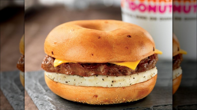 Dunkin' Angus steak breakfast sandwich