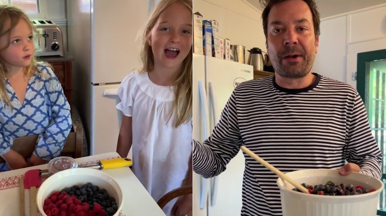 Jimmy Fallon with daughters