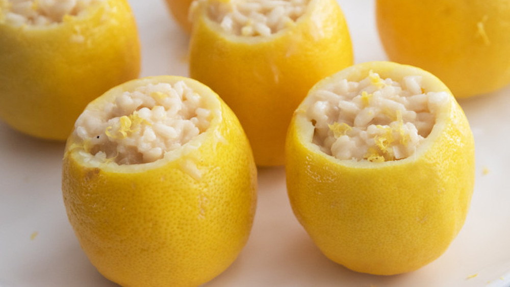 Lemon risotto cups