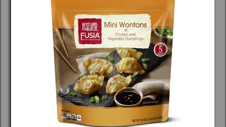 Frozen package of Fusia Mini Wontons 