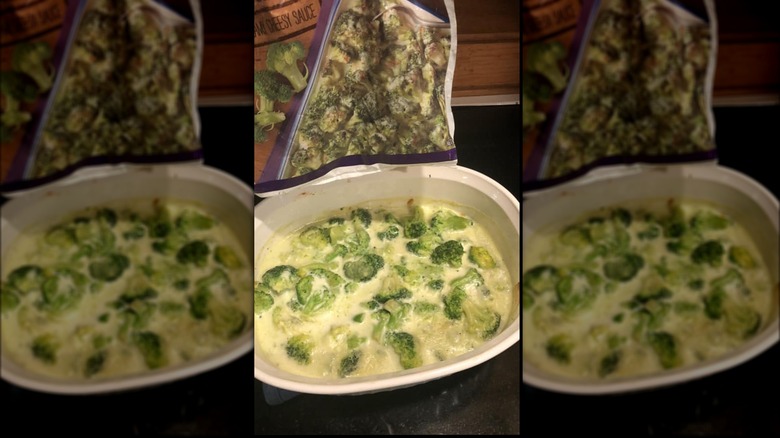 Cooked broccoli bake from Aldi