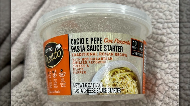 pasta sauce starter in container