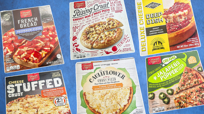 selection of Aldi frozen pizzas