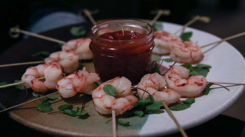 shrimp with cocktail sauce