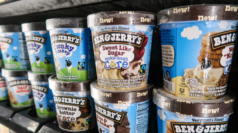 Pints of Ben & Jerry's ice cream