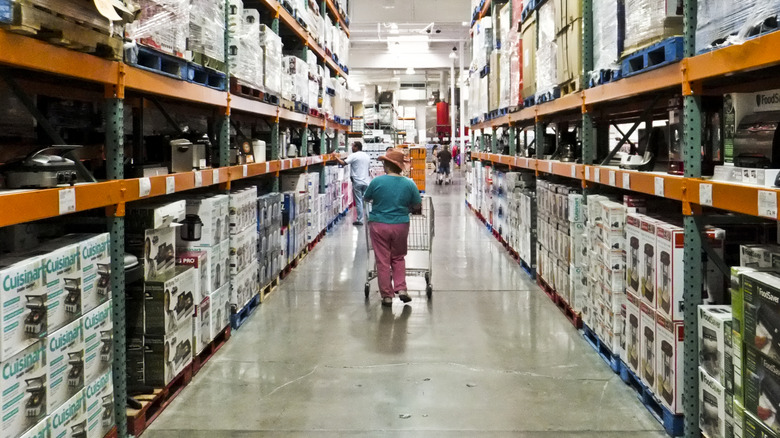 Customers shopping at Costco