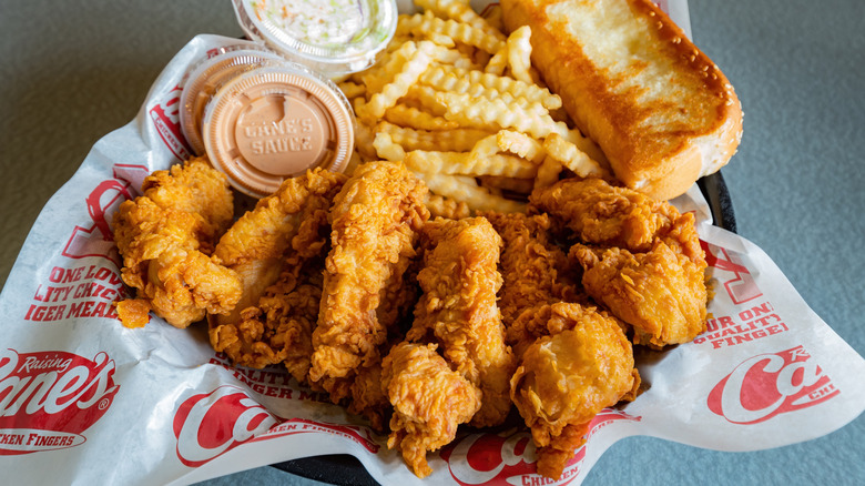 Raising Cane's chicken fingers basket