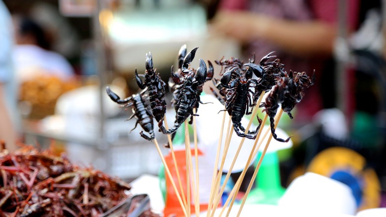 fried scorpions street food