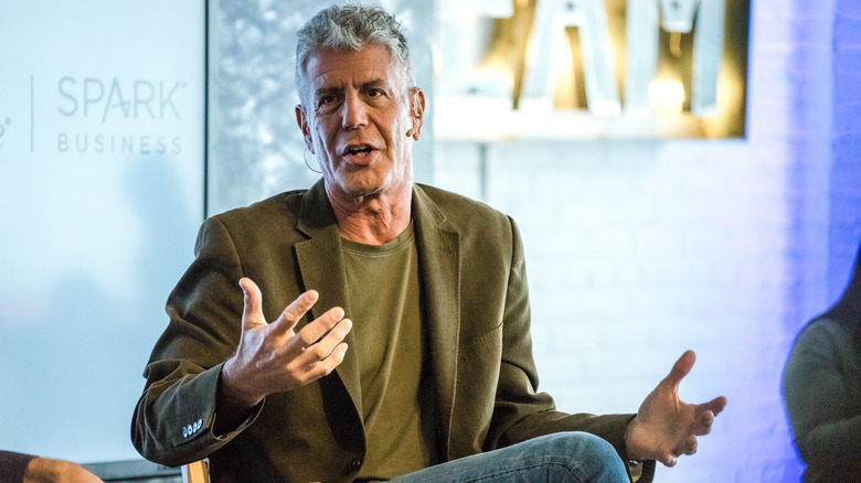 Anthony Bourdain on a conference