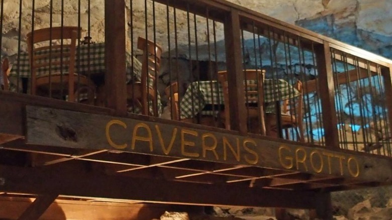 Tables at Caverns Grotto restaurant