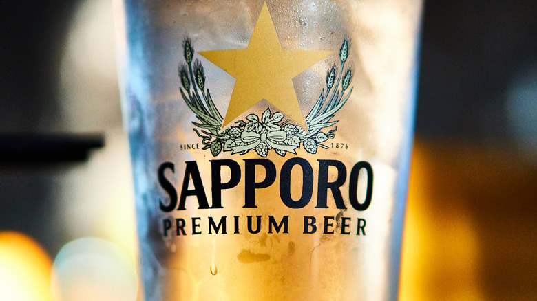 Sapporo beer pint glass