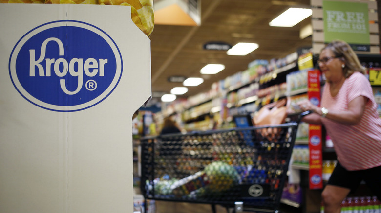 Woman shopping at Kroger location