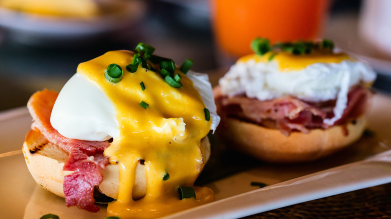 eggs Benedict on a plate