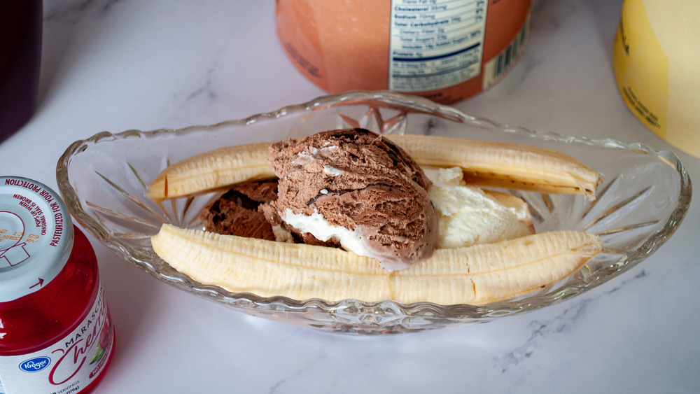 banana split recipe prep