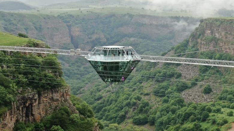 Diamond-shaped glass bar in Georgia