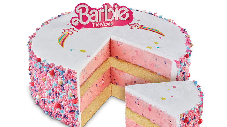 Barbie cake, sprinkles