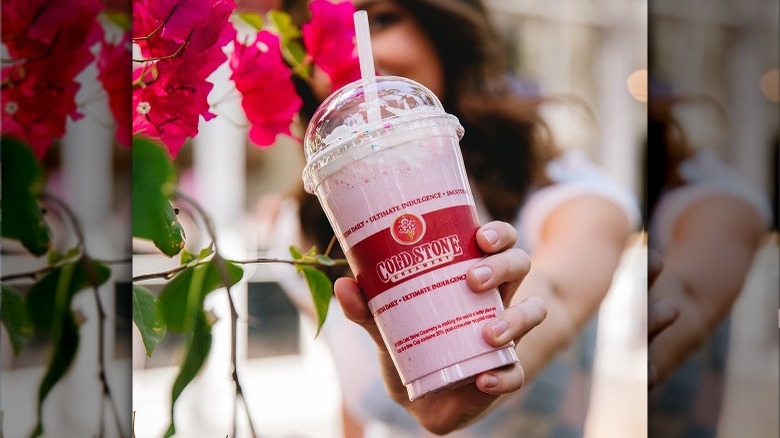 Pink shake at Coldstone