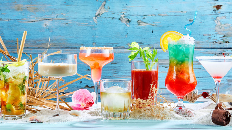 fruity tropical multi-ingredient cocktails