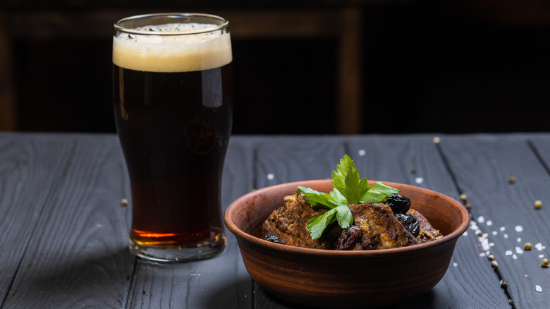 braised meat with dark beer