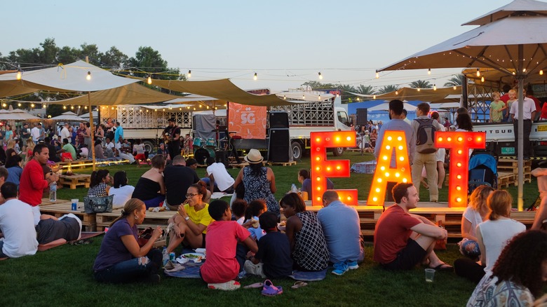 Food festival crowd