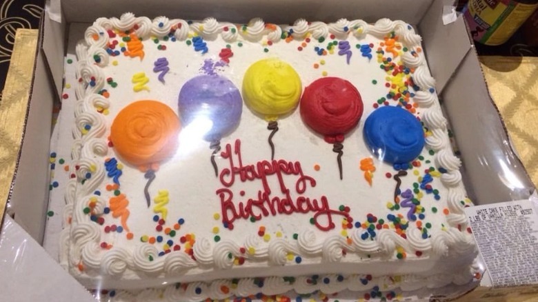 A Costco sheet birthday cake 