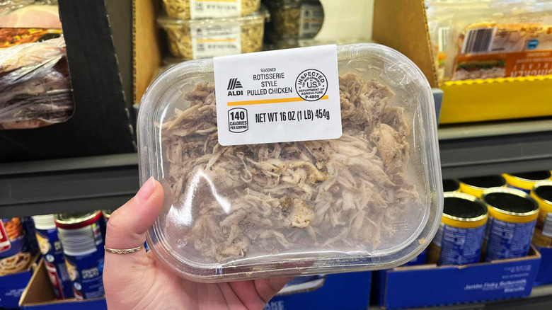 pulled chicken in Aldi's deli