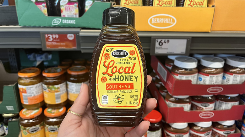 hand holding local honey