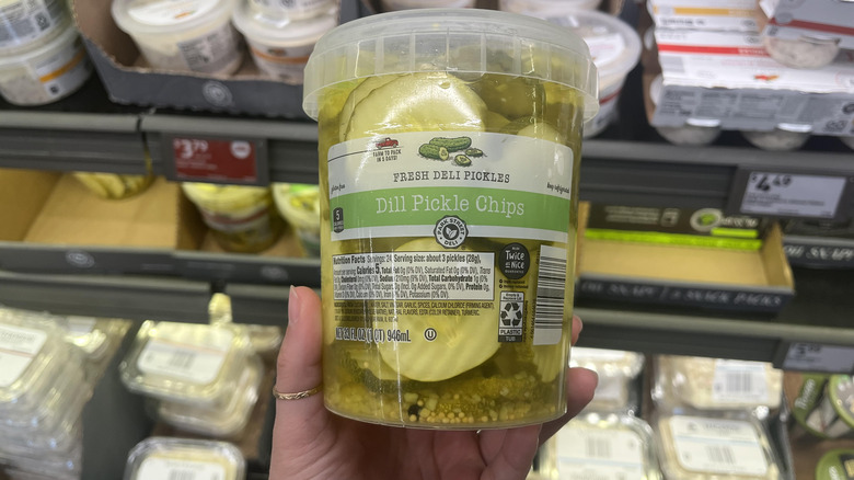 jar of Aldi pickles