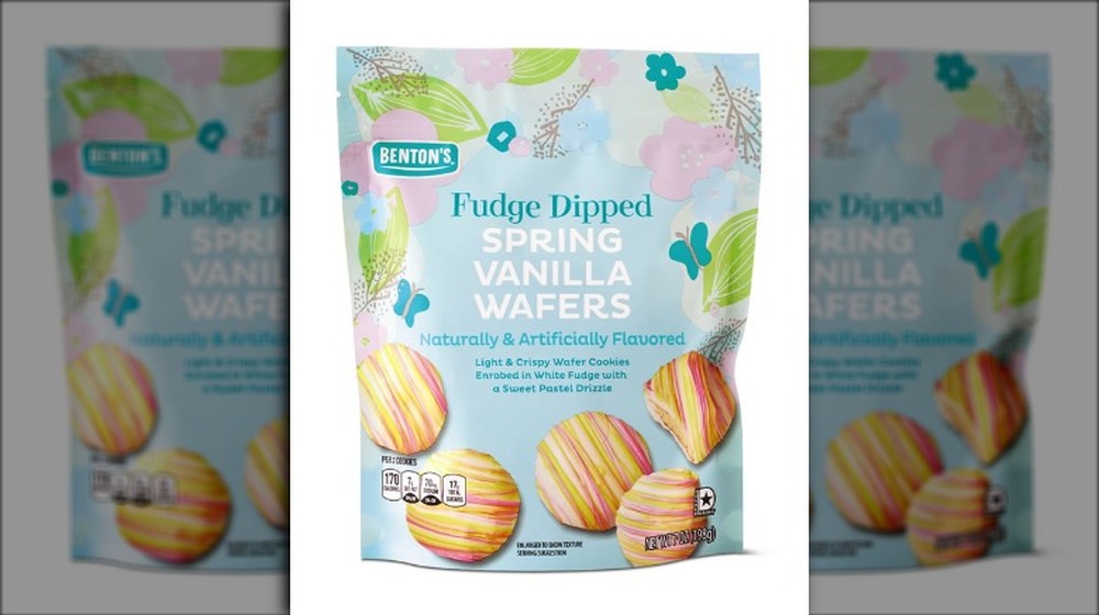 Aldi's spring vanilla wafer cookies