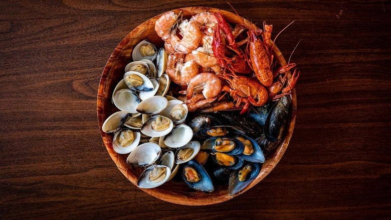 Plate of seafood