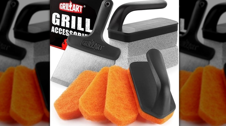 grill cleaning kit with brushes