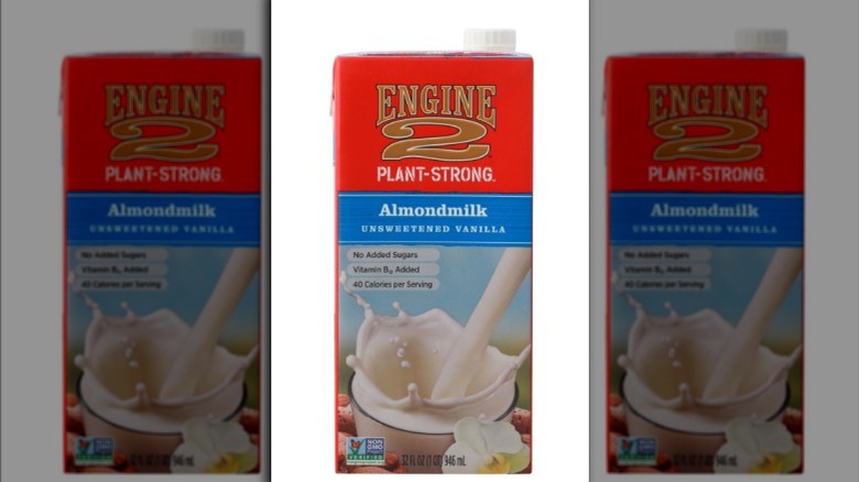 Box of Plantstrong by Engine 2 almond milk