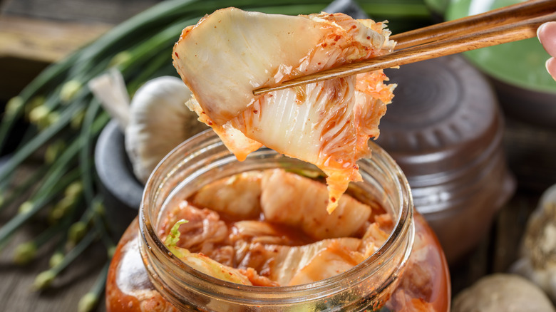 Kimchi in a jar